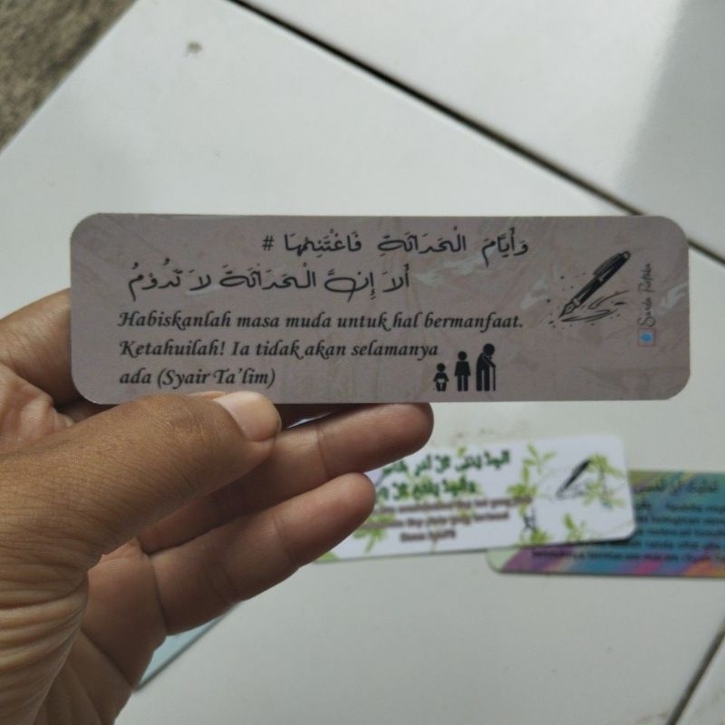 BOOKMARK PEMBATAS BUKU Islami Motivasi Belajar Syair Kitab Kuning