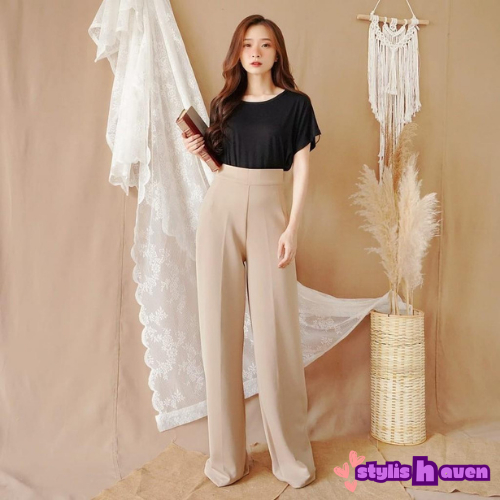 Celana Kulot Scuba Wanita Jumbo Premium Tebal Highwaist Saku Kanan Kiri Aktif Full Karet Pinggang XX