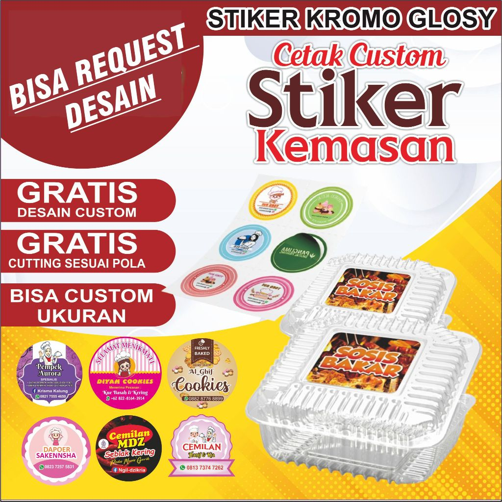 

CETAK STIKER LABEL MAKNANAN / STIKER MURAH FREE CUTTING/Stiker produk/labelmakanan/stiker makanan/labelminuman/label olshop/stikerlogo/stikerbotol