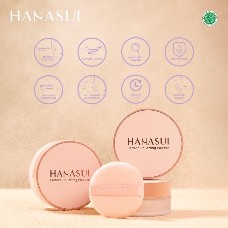 Hanasui Perfect Fit Setting Powder Natural / Bedak tabur hanasui