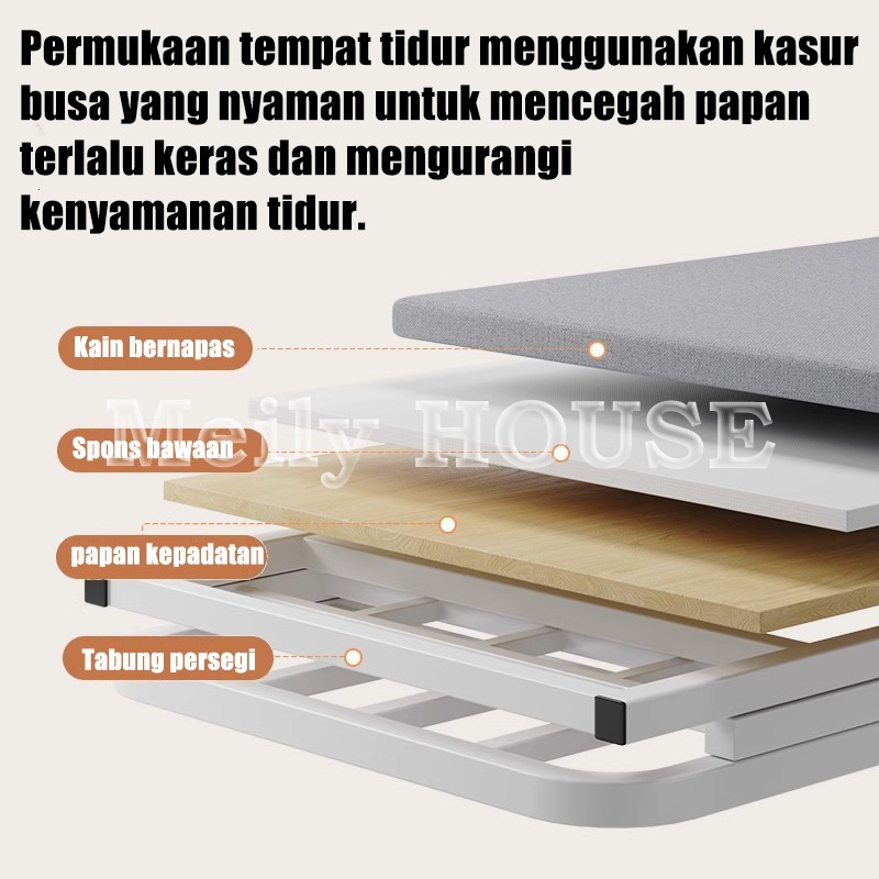 Ranjang Besi Lipat Ranjang Lipat Portable Tempat Tidur Lipat Dipan Tempat Tidur Dipan Lipat