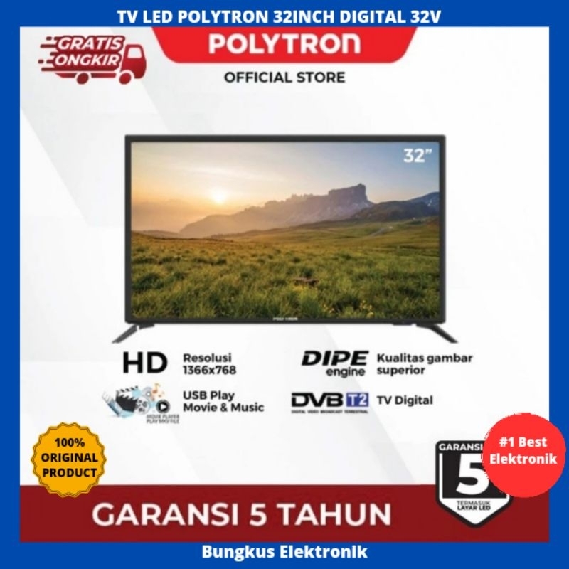 TV LED POLYTRON 32 INCH DIGITAL TV 32V1853