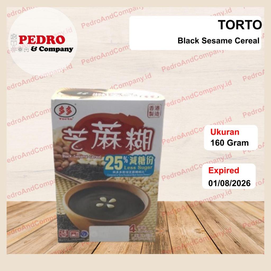 

Torto BLACK SESAME CEREAL 25% LESS SUGAR 160 GRAM MINUMAN WIJEN HITAM bubuk