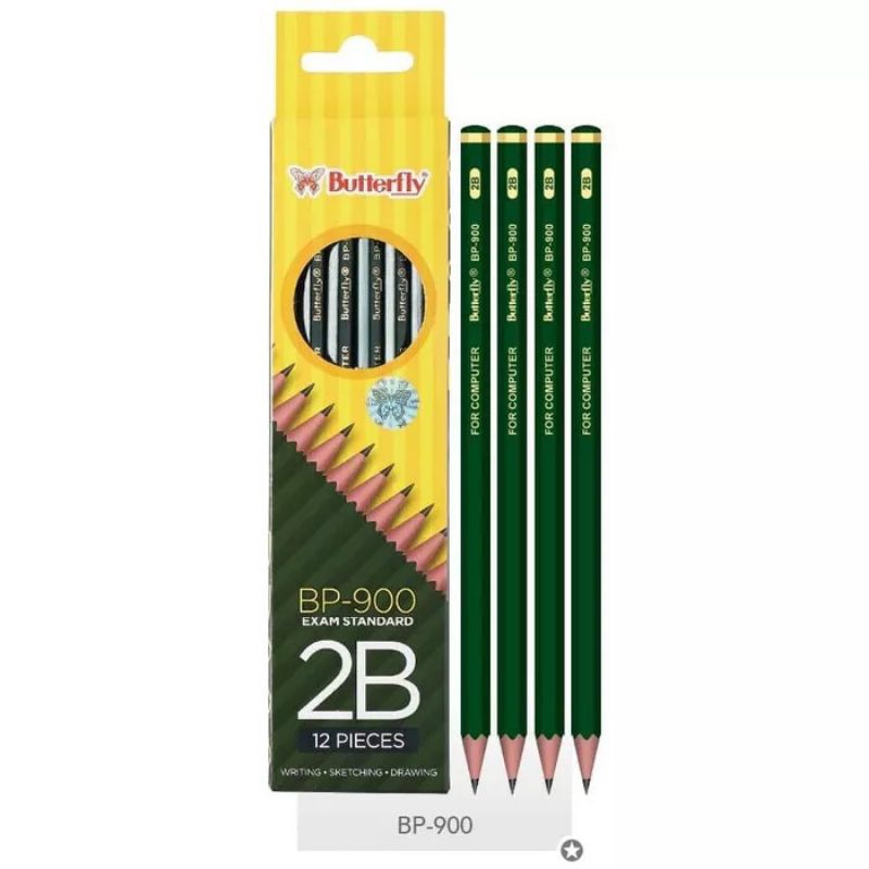 

Butterfly Pensil Ujian 2B BP - 900 / Pensil 2B satuan/Ecer (1)