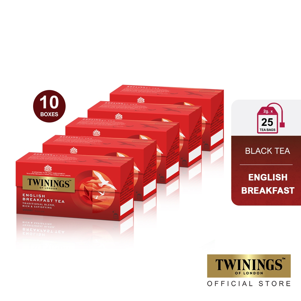 

Twinings Paket Bundle Set 10 Teh Hitam English Breakfast Tea 25x2gr