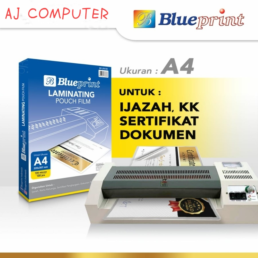 

Plastik Laminating Film BLUEPRINT / Laminating Film 100 Micron - F4/A4