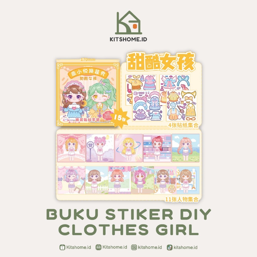 

Buku Stiker DIY CLOTHES Fashion Baju Sticker Edukasi Kreasi Anak
