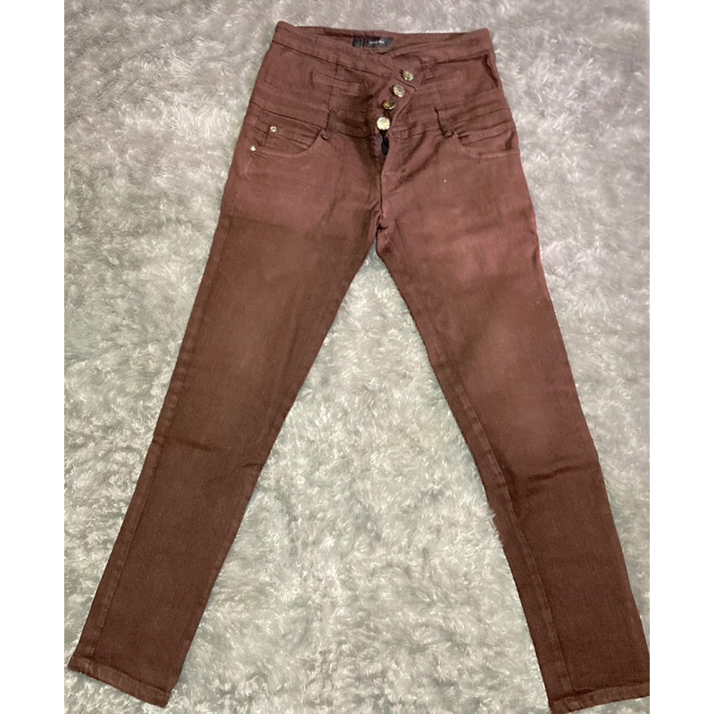 preloved celana jeans HW coklat