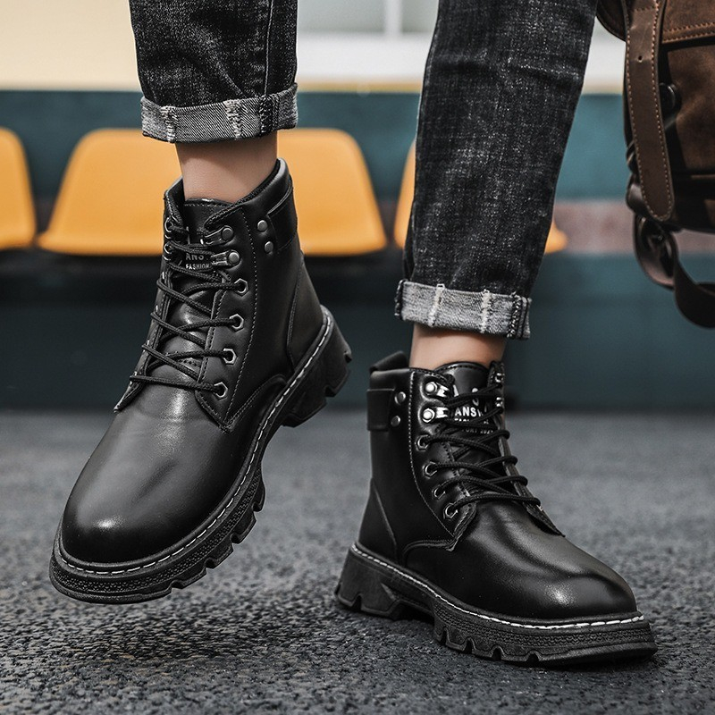 terbaru js sepatu boots pria terbaru ala korea style sepatu kerja pria sepatu security spatu satpam