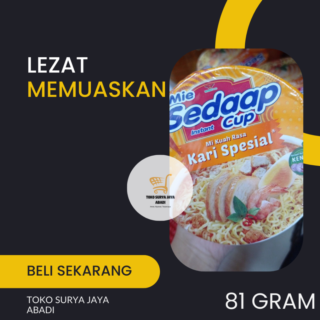 

Mi Instan Kuah Mie Sedaap Cup Siap Saji Rasa Kari Spesial Kental Praktis Instant Noodle Halal
