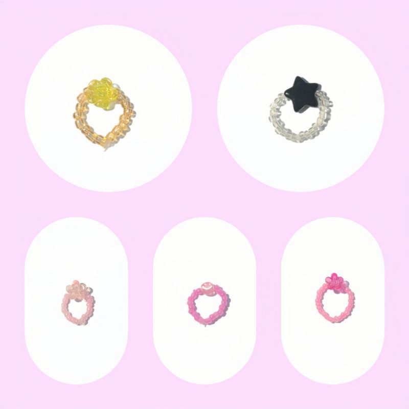 Cincin Mute Manik Manik/Cincin Accesories/Cincin Anak/Cinccin Mute Bunga/Cincin Aesthetic