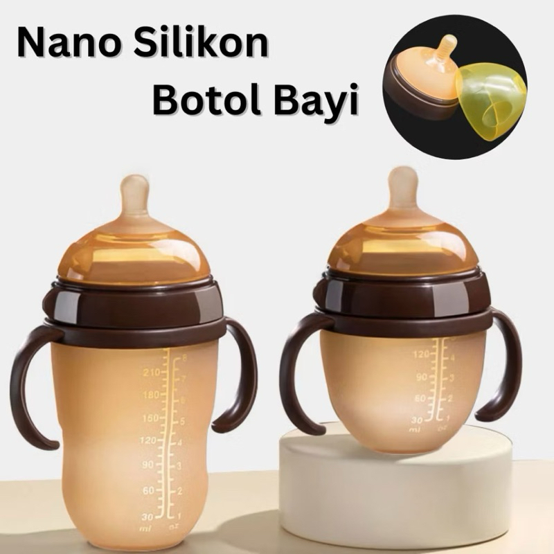 Botol susu bayi silikon Milk Bottle Baby Silicone Dot Bayi Botol Susu Bahan Silikon Nano Perak Botol