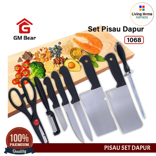 Pisau Set 8pcs GM Bear 1068