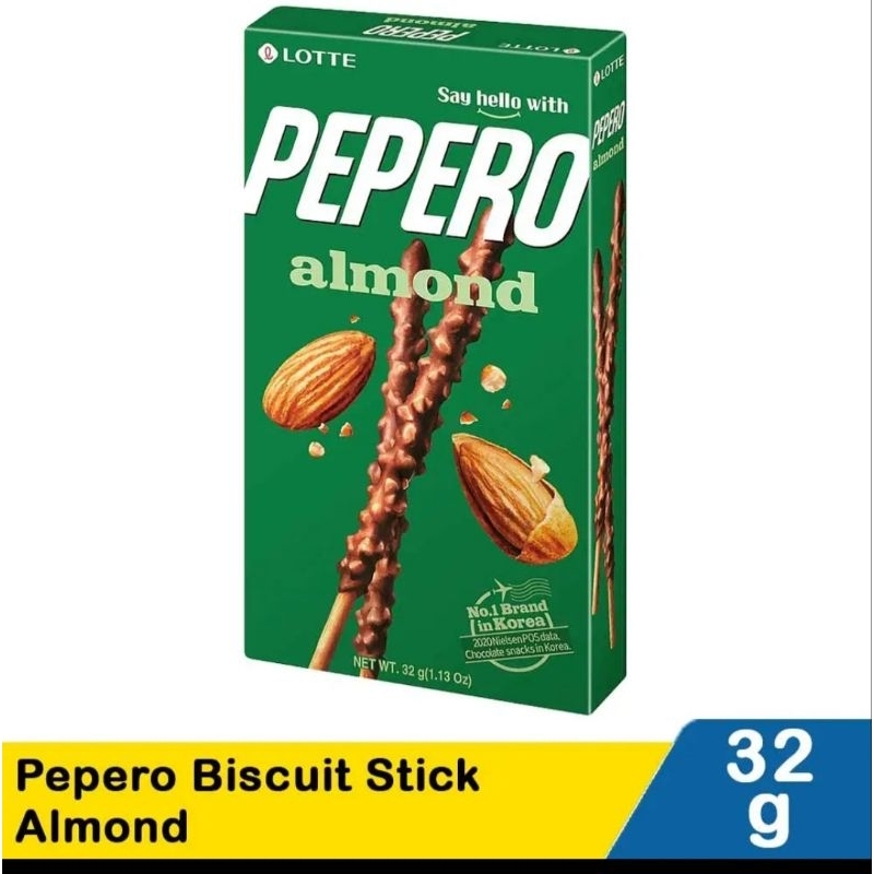 

PEPERO ALMOND snack LOTTE 32gr bundle isi 2