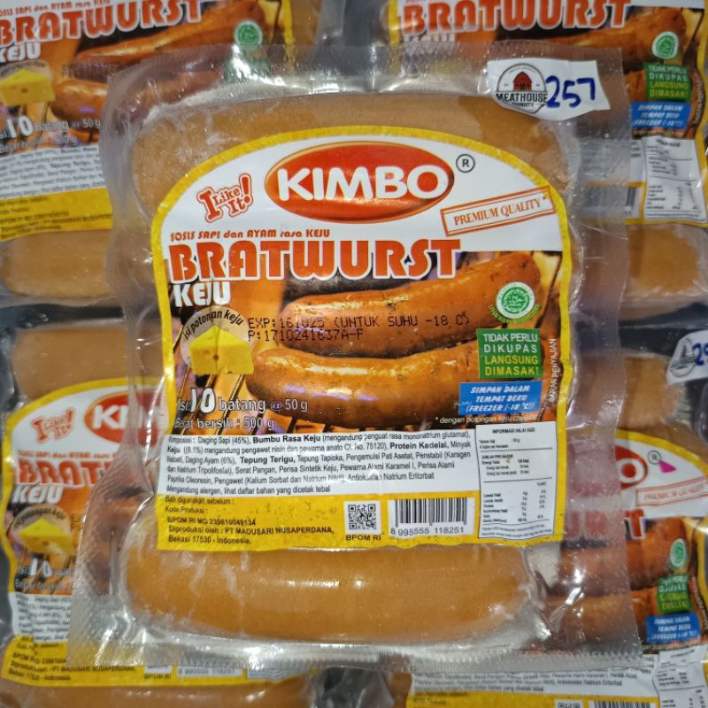 

Kimbo Sosis Bratwurst Keju Isi 10