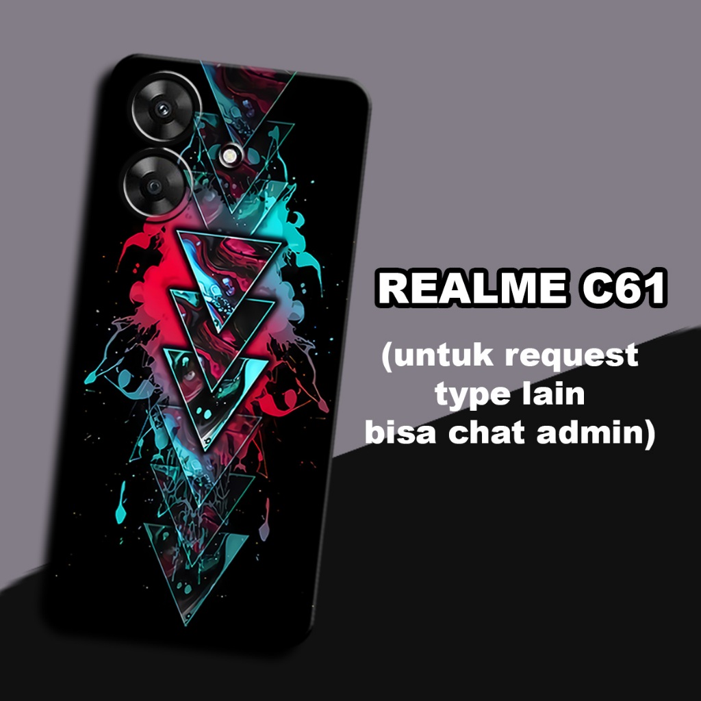 CC20/ Softcase karet lentur untuk realme c61/Motif abstark/case realme c61 /kesing realme c61  /sili