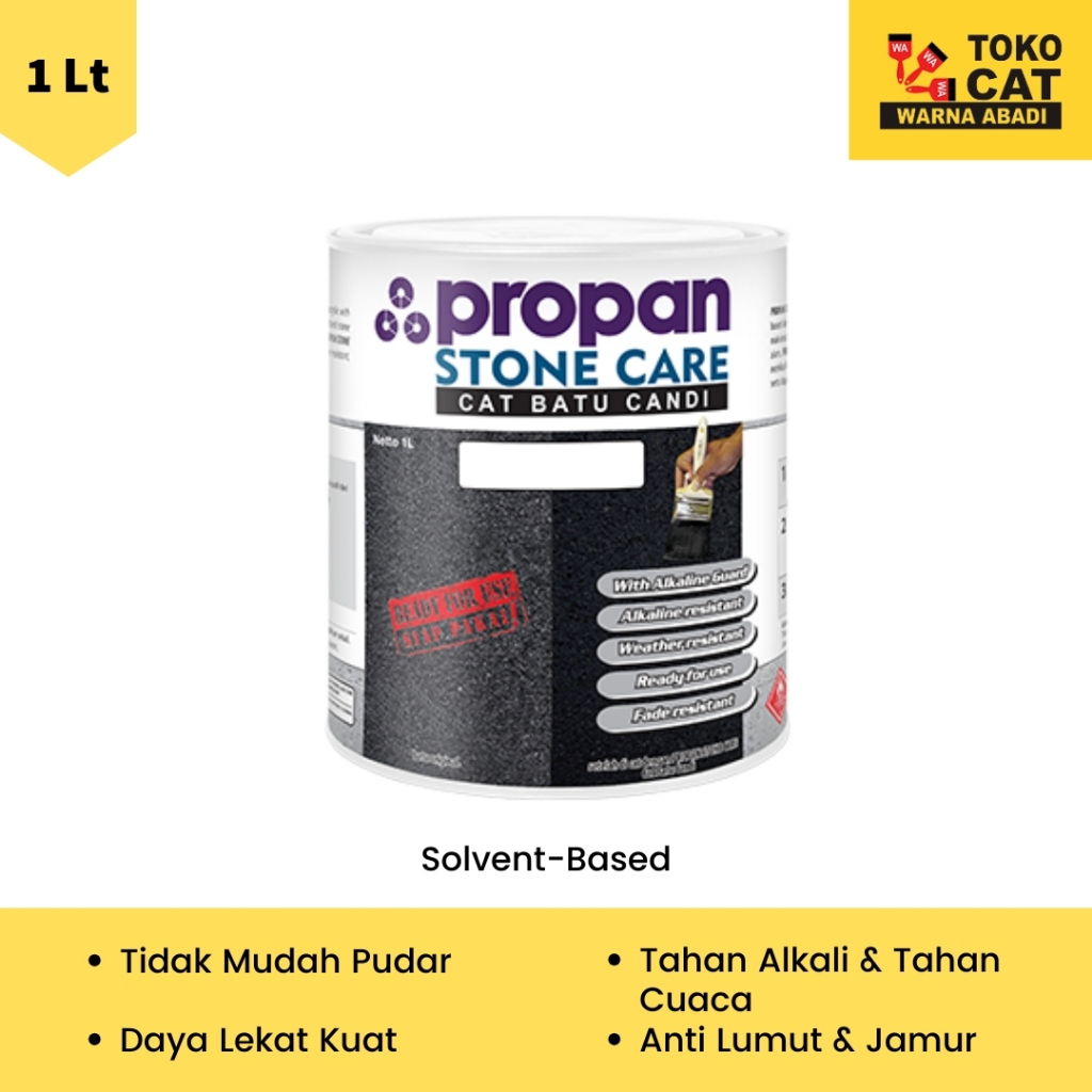 Cat Batu Alam Propan Stone Care Batu Candi 1 Liter - Hitam Doff