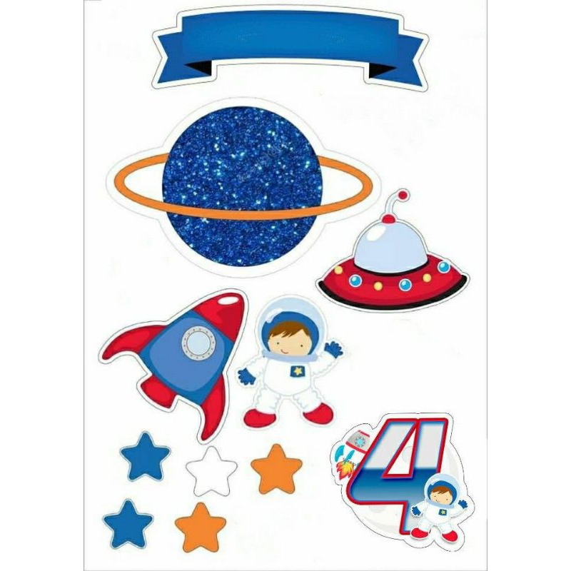 Topper Astronot hiasan kue