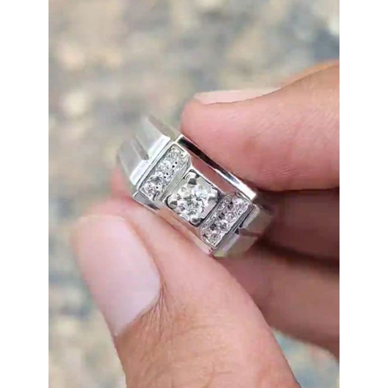 Cincin Berlian Banjar Pria