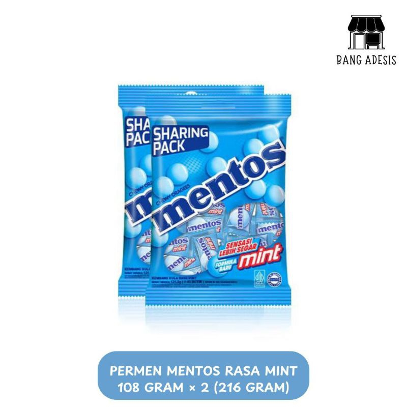 

PAKET 2 PACK Permen Mentos rasa Mint 108 gram × 2 (216 gram) - BangAdeSis