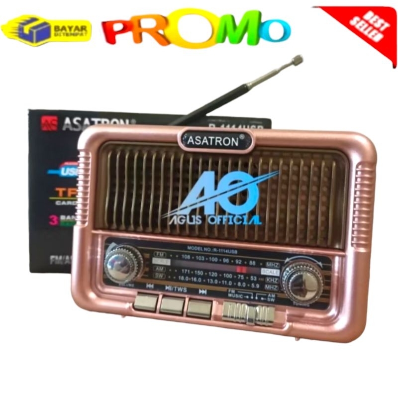 Radio Asatron 1114 BT Radio Portable Retro cas recharge