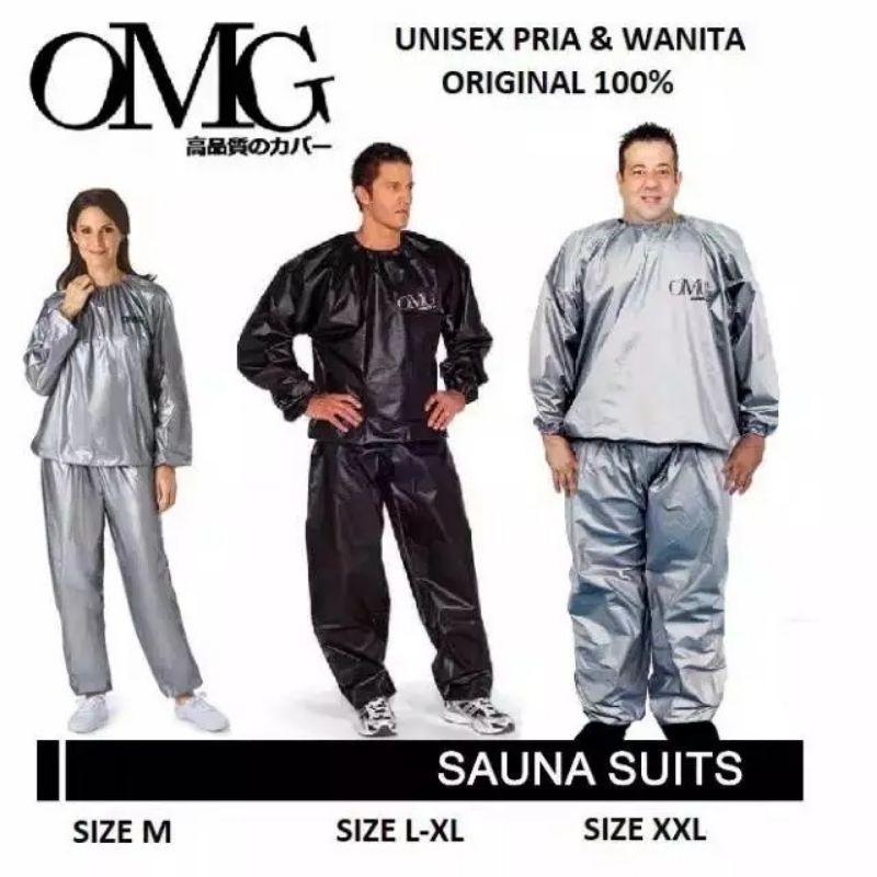 OMG SAUNA SUIT BAJU SAUNA / JAKET CELANA OLAH RAGA UNTUK PRIA-WANITA