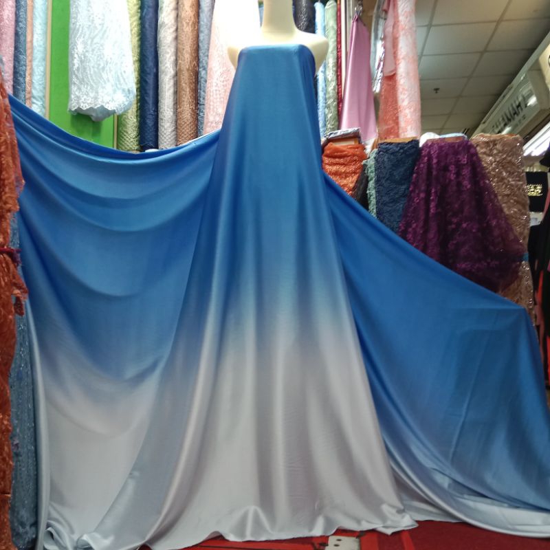 (COD) Bahan kain armani silk gradasi/ armani silk gradasi premium
