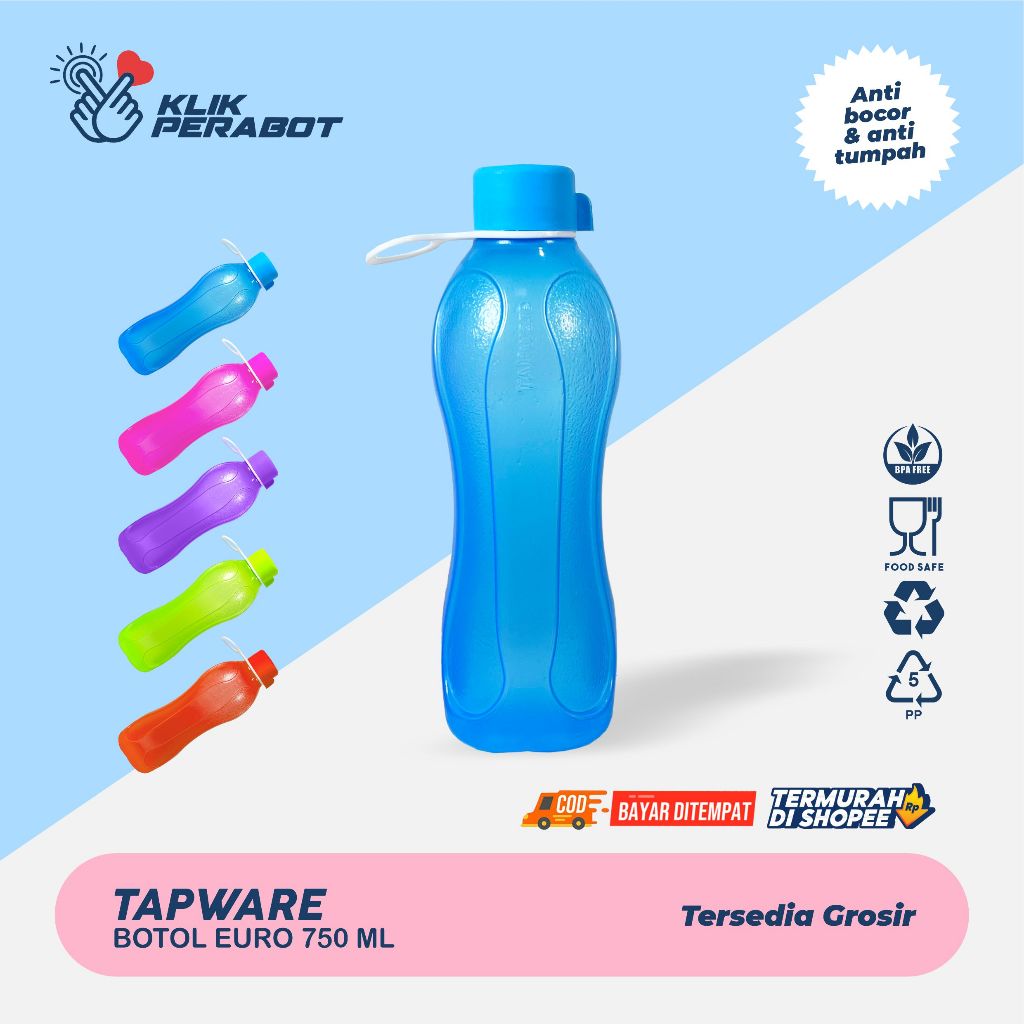 Botol minum plastik 750 ml Botol minum anak 750ml Bingkisan ulang tahun Botol minum euro 750