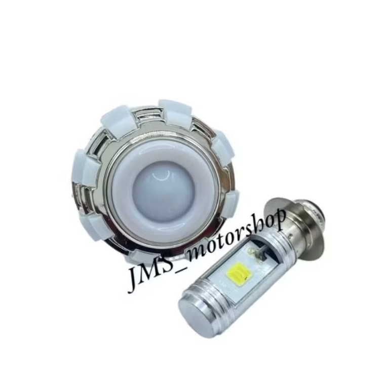 LAMPU DEPAN MOTOR LED+LAMPU STOP REM BELAKANG PROJI MINI KIPAS