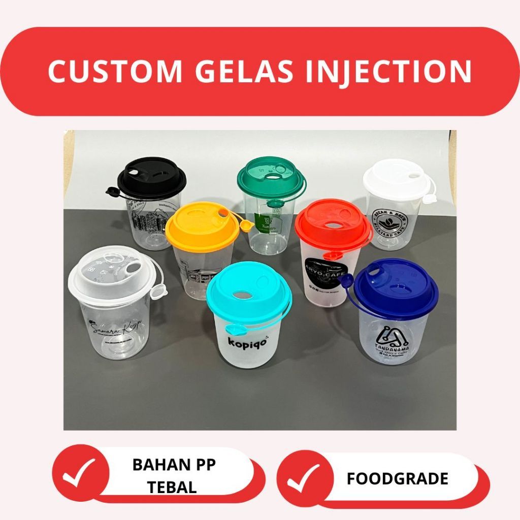 (1.000PCS) SABLON CUP PP INJECTION 12/14/16/22 OZ / SABLON GELAS PP THINWALL TERMURAH