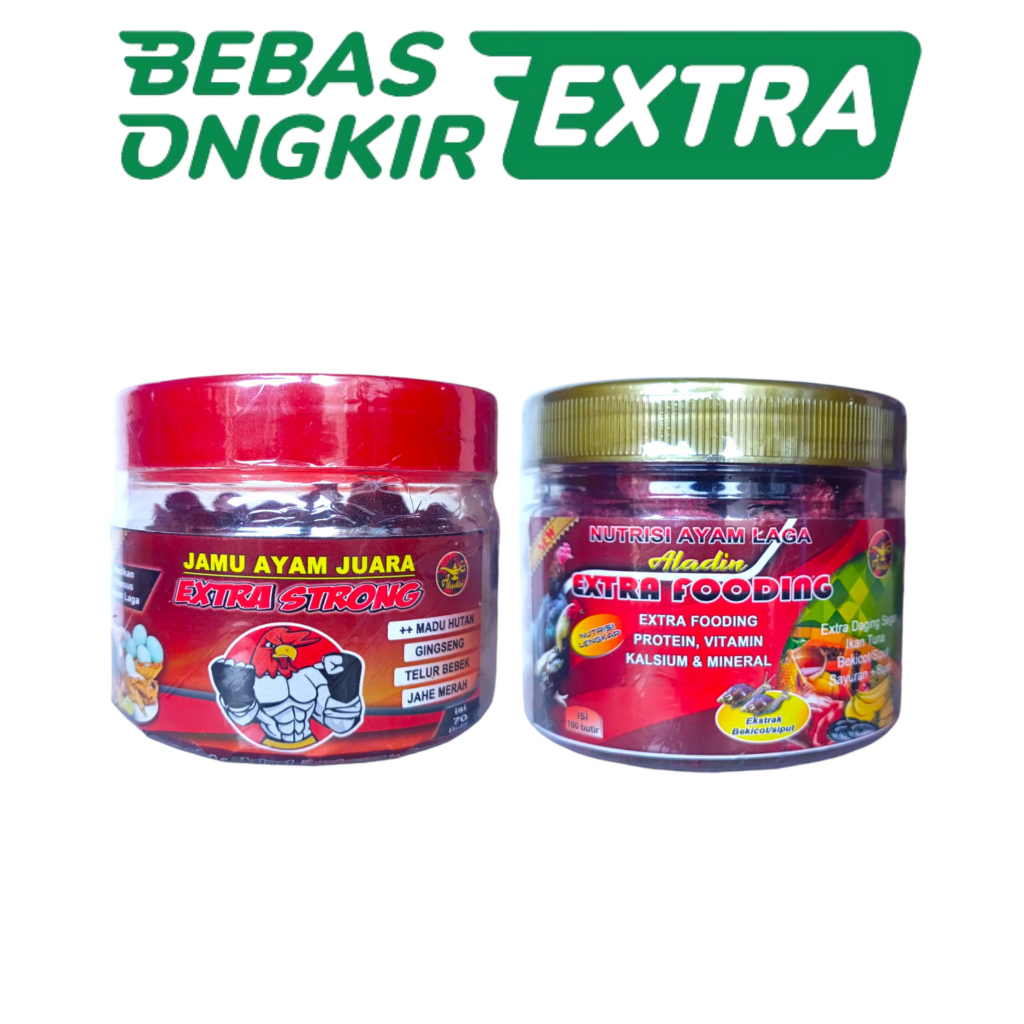 PAKET TOPLES ALADIN (EXTRA STRONG + EXTRA FOODING) - jamu ayam