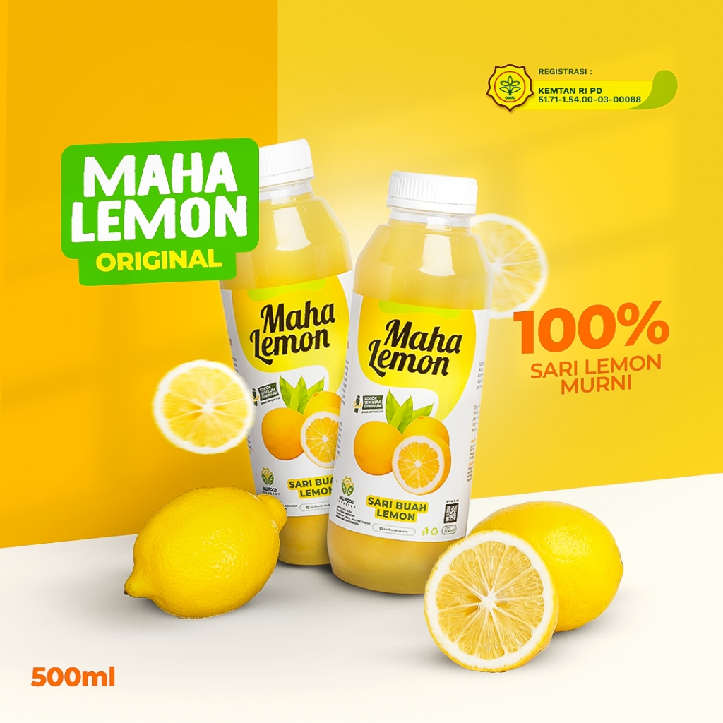 

Maha Lemon - Sari Lemon Asli Perasan Lemon Murni terdaftar BPOM 500 ml - Maha Lemon by Bali Food Industry