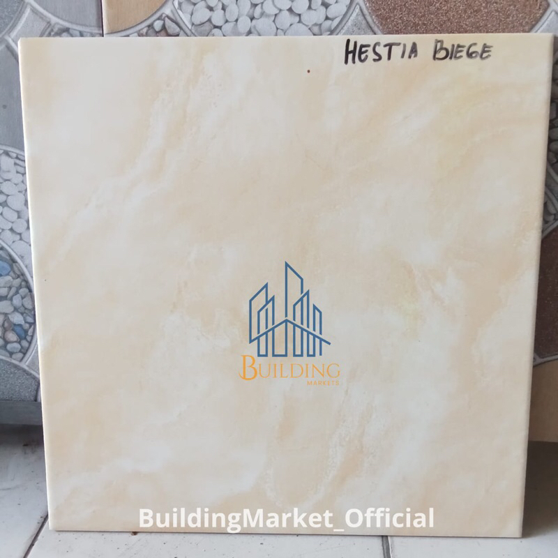 Keramik Lantai 40x40 Hestia Beige/Glossy/Satin/ 1 Dus