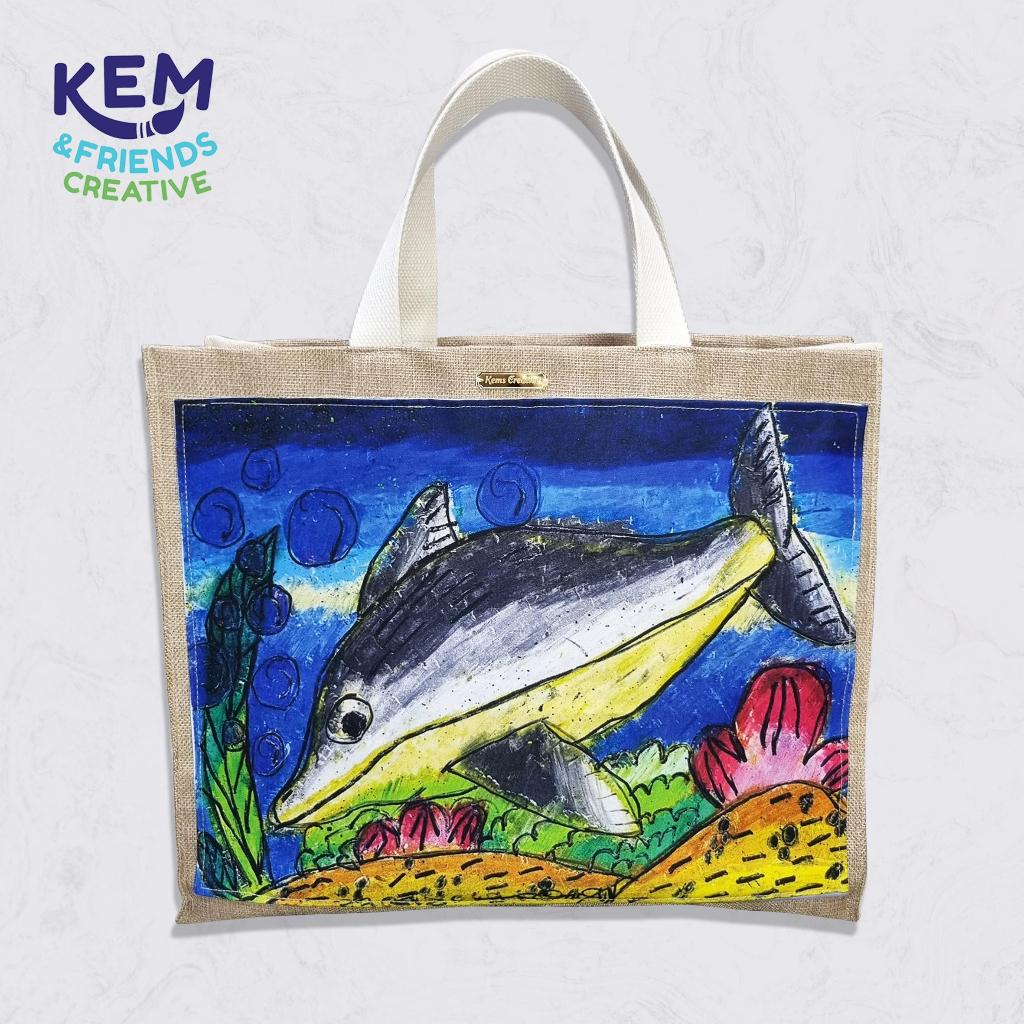 Handbag Goni Lukis Printing / Tas Goni Premium / Tas Serbaguna