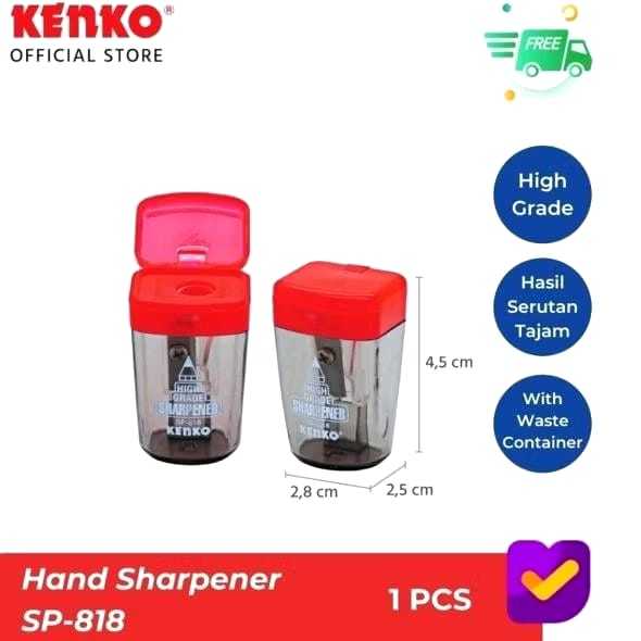 

Serutan Pensil Kenko SP-818 Original (1 PCS) / Pencil Sharpener Kenko SP-818 / Rautan Pensil Mini