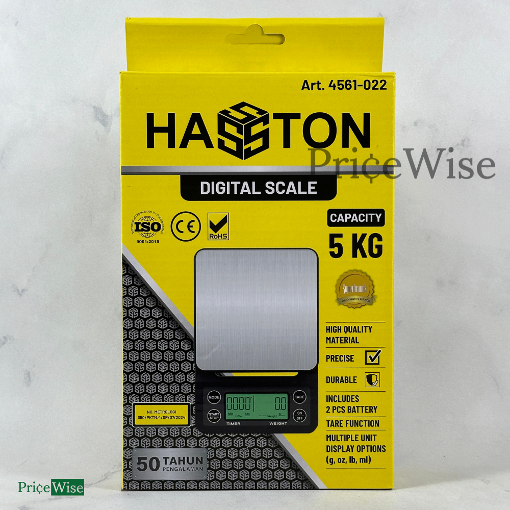 Timbangan Duduk Digital 5 kg Hasston 4561-022 / Digital Scale / Timbangan Dapur 5kg