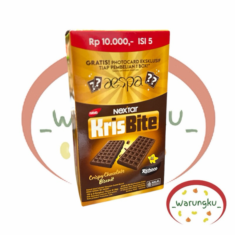 

[BOX] Nextar KRISBITE isi 5pcs Crispy Chocolate Biscuit Nabati