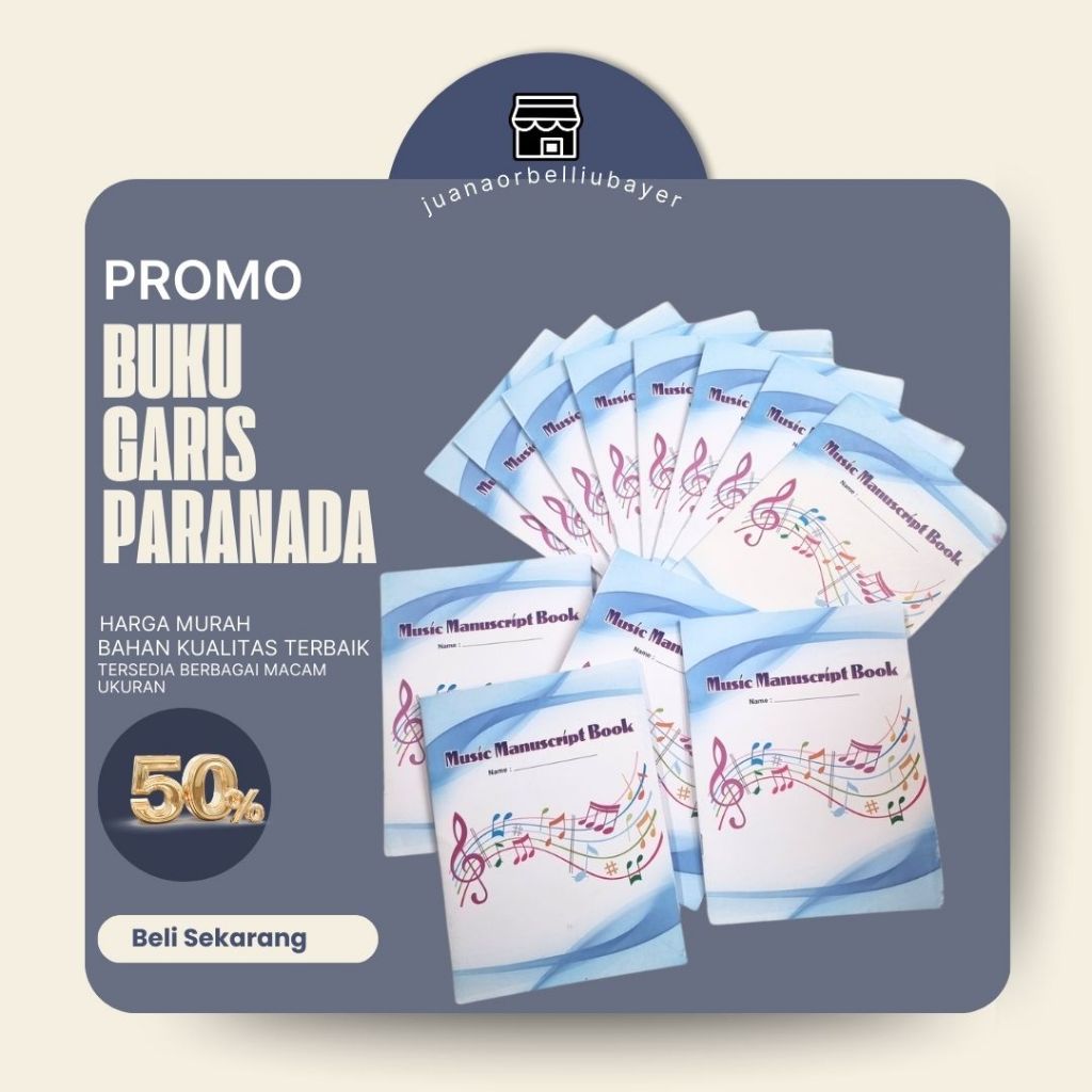 

✨COD⭐ Buku tulis musik garis lima buku garis paranada isi 20 halaman/manuscript book music book