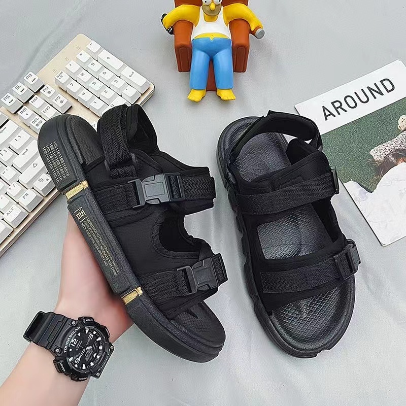 sandal cowok / sepatu sandal / sandal kulit pria / sandal carvil / sandal pria kekinian / sandal hom