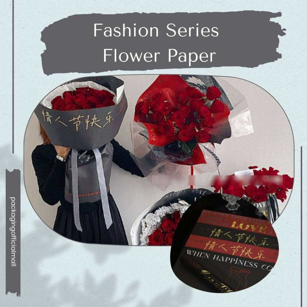 

FASHION SERIES FLOWER PAPER / CELLOPHANE / FLORIST PAPER / KERTAS BUKET BUNGA / WRAPPING WRAPPER