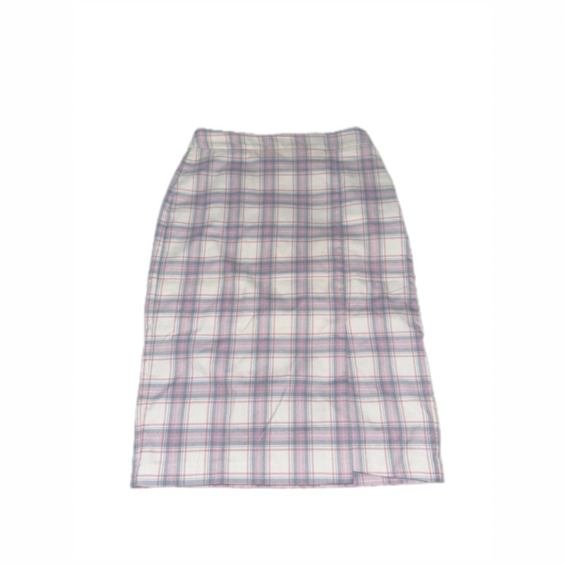 SPAO KOREA Coquette Plaid Midi Skirt