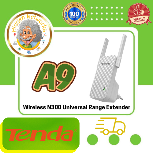 Tenda A9 Range Extender Universal N300 Nirkabel