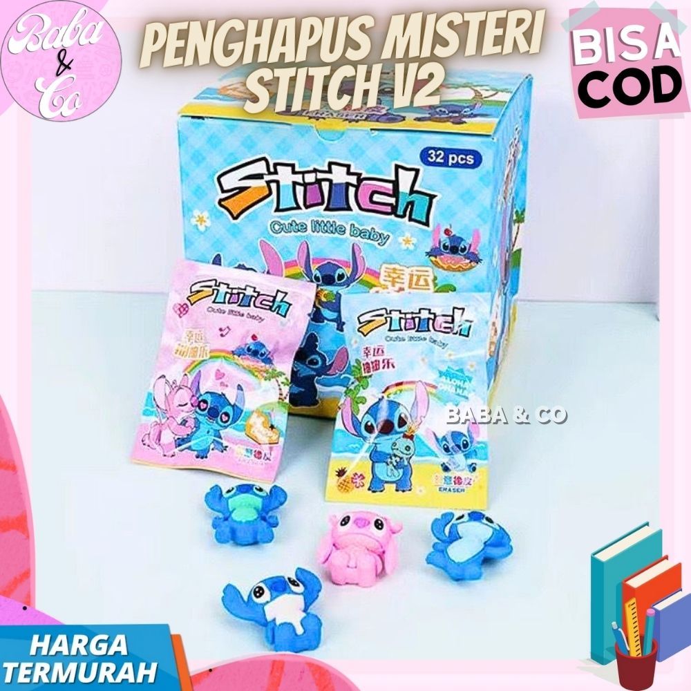 

PENGHAPUS MISTERI STITCH VERSI 2 BLIND BOX ERASER STITCH V2 LUCU UNIK MYSTERY PACK PENGHAPUS PENSIL STITCH V2