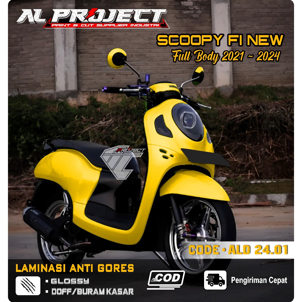 ( COD )Terbaru Decal Scoopy 2021 2023 Full body Polos - Aksesoris Sticker Decal Scoopy Fi New 2021/2