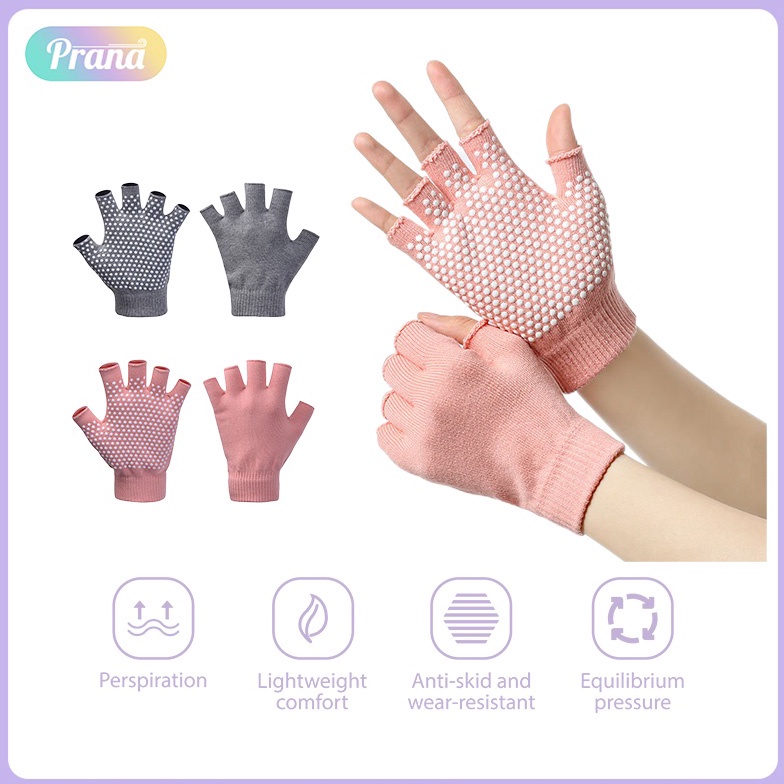 KODE S27O PRANA Sarung Tangan Yoga Wanita  Sarung Tangan NonSlip Sarung Tangan Olahraga PNFAB541