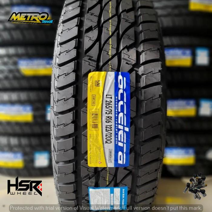 ban semi offroad/pacul ring 16 265/75 merk accelera omikron A/T ukuran 265 75 R16 mobil fortuner