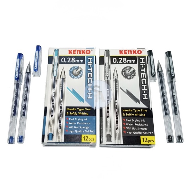 

KODE P6J Pulpen Kenko HiTechH 28 12 PcsLusin Bolpoin Tinta Hitam Biru Original