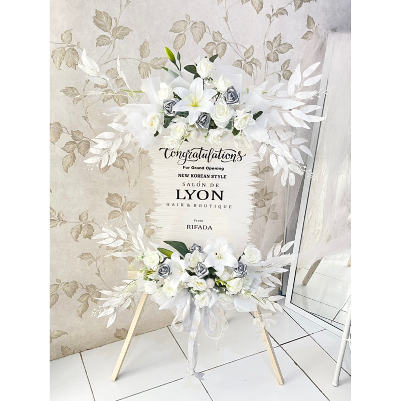 Standing Acrylic Flowers Pajangan Buket Bunga Bunga Ucapan Selamat Standing Flower Grand Opening Sta