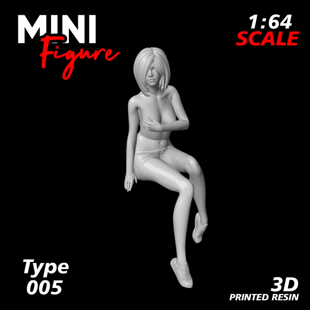 Mini Figure Diorama skala 1/64 / Figure Diecast / Miniatur Diorama / Figure 005 UNPAINTED