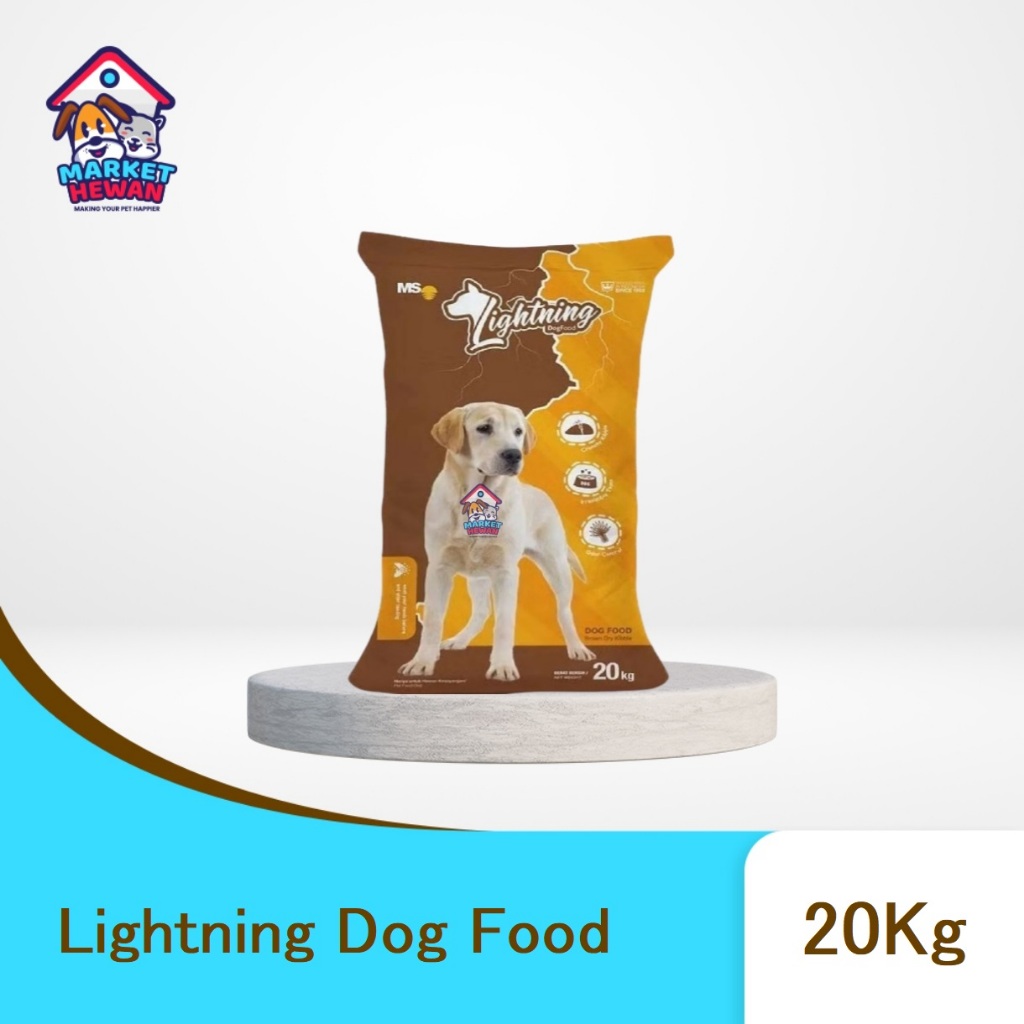 Lightning Dog Food 20 Kg Dry Food Dog Makanan Anjing